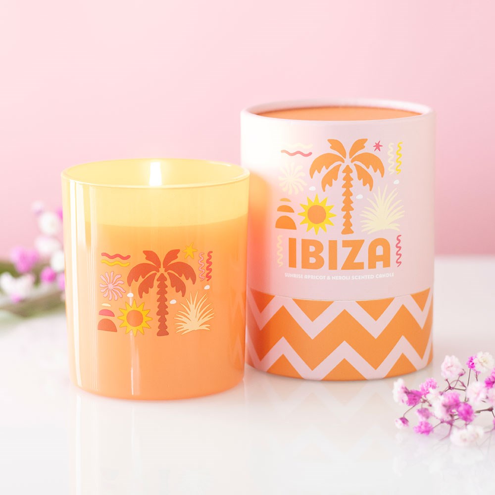 Candela profumata Albicocca e Neroli Ibiza Sunrise