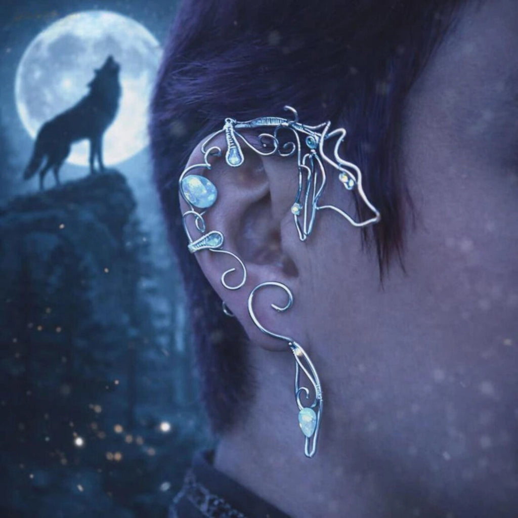 Eleganti Ear Cuff Lupo Celestiale