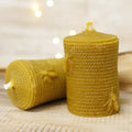 2 Candele di Cera d'Api Vergine - Spirale Intrecciata