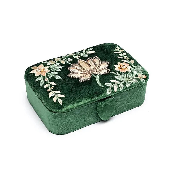 Scrigno in Velluto "Fiore di Loto e Giardino Botanico" – Custode dei tuoi Strumenti Sacri