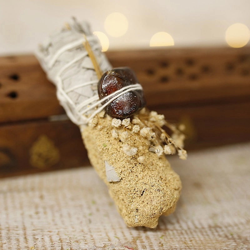 Smudge Stick Botanico 3-in-1 con Resina e Palo Santo
