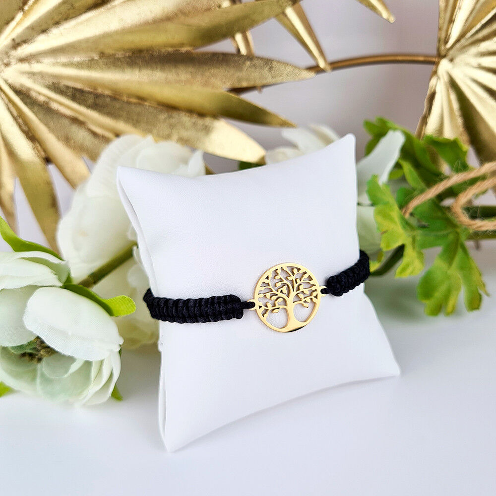 Bracciale Albero della Vita in Macramé placcato oro 18K