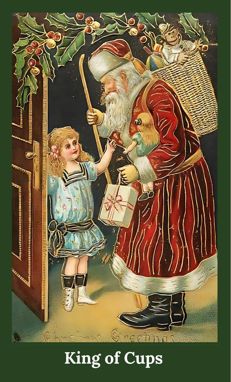 Mazzo di Tarocchi Natalizi Vintage con guida