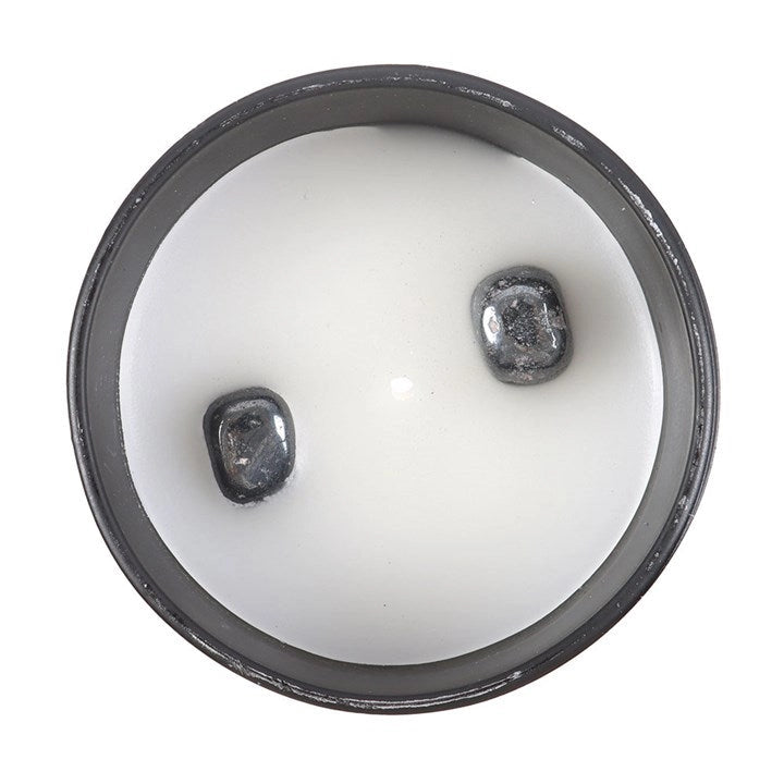 Candela detox curativa con ematite per energia positiva