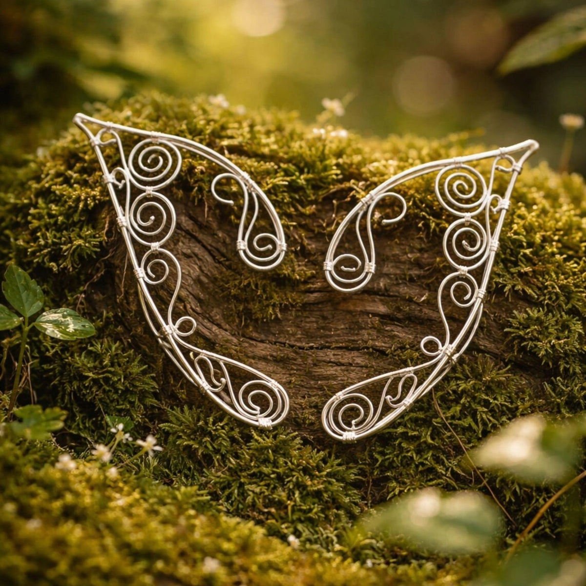 Elegante Ear Cuff a forma di orecchio di elfo con spirale