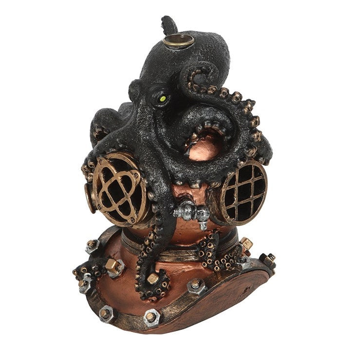 Bruciatore di incenso "Kraken on subacque's Helmet Backflow"