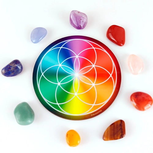 Disco Armonizzante Seme della Vita Multicolore