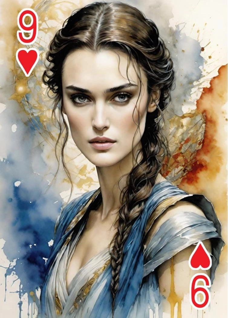 Set da collezione di 54 carte con Celebrità Leggendarie
