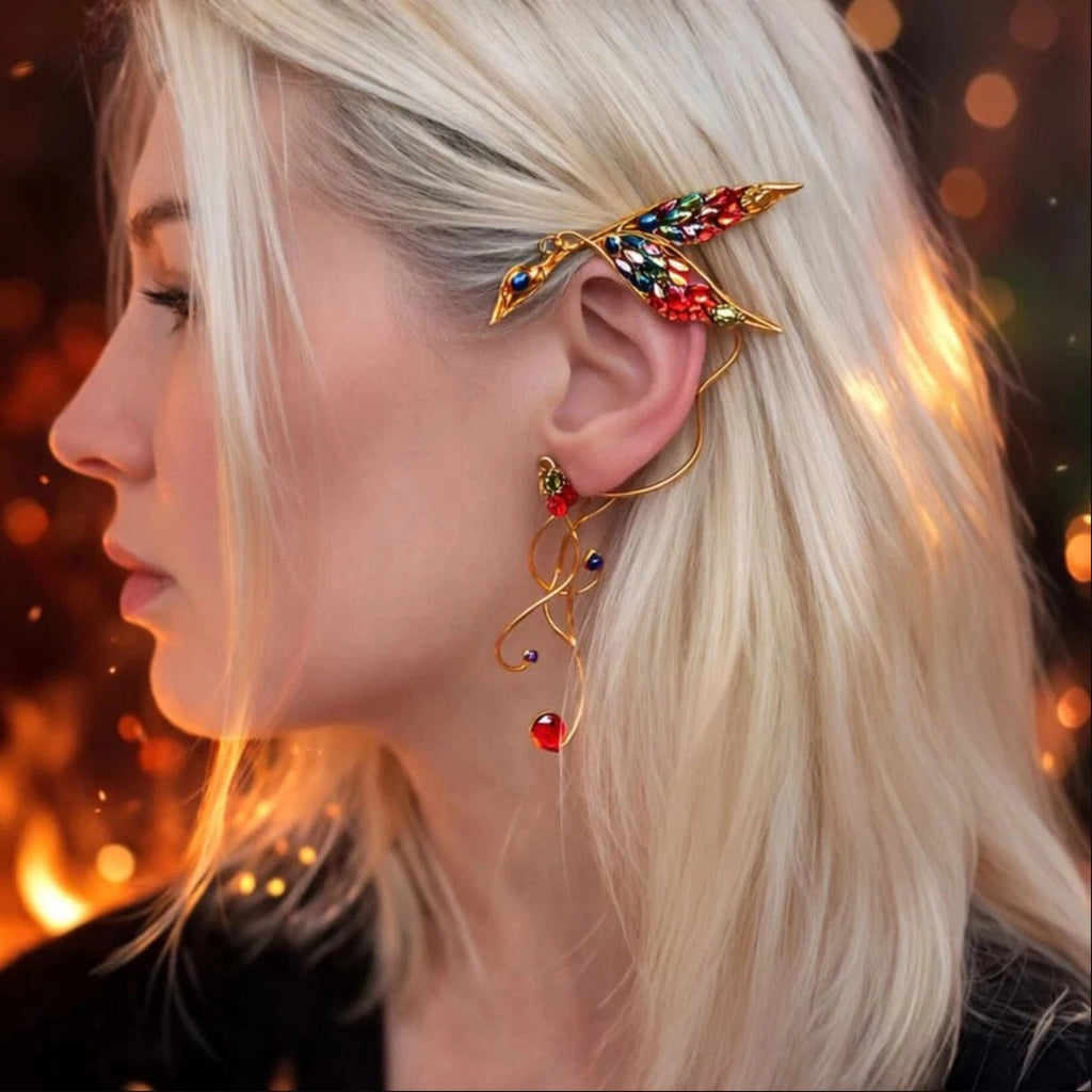 Elegante Ear Cuff a forma di Fenice