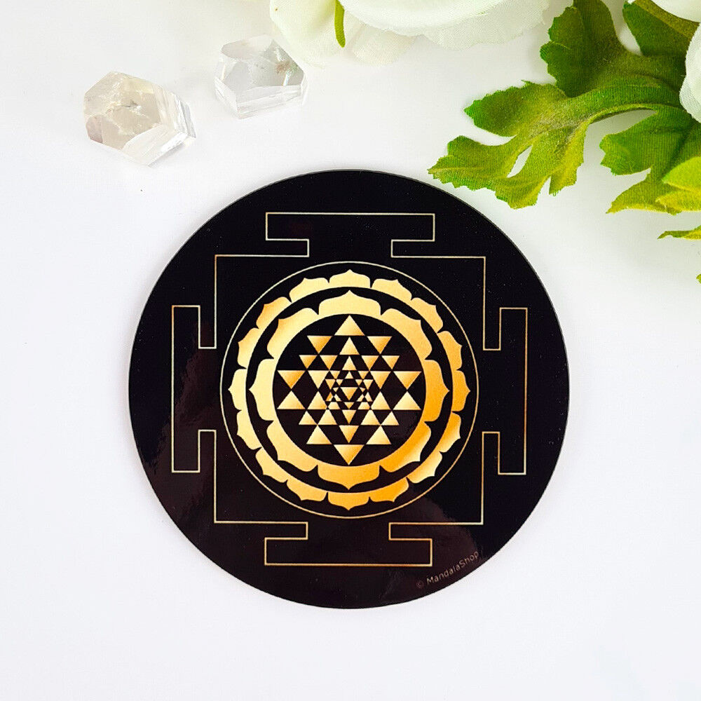 Disco Armonizzante Sri Yantra Nero