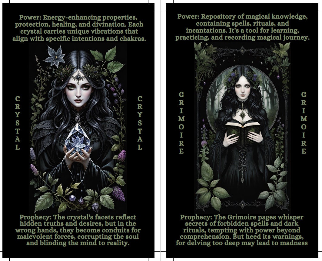Oracolo della Strega della Magia Oscura. Carte oracolo della Stregoneria