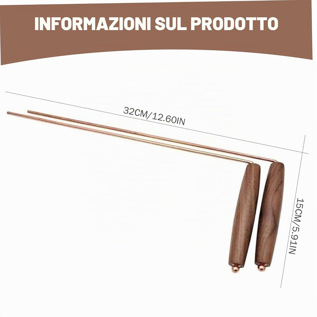 Bacchette da rabdomante in Rame