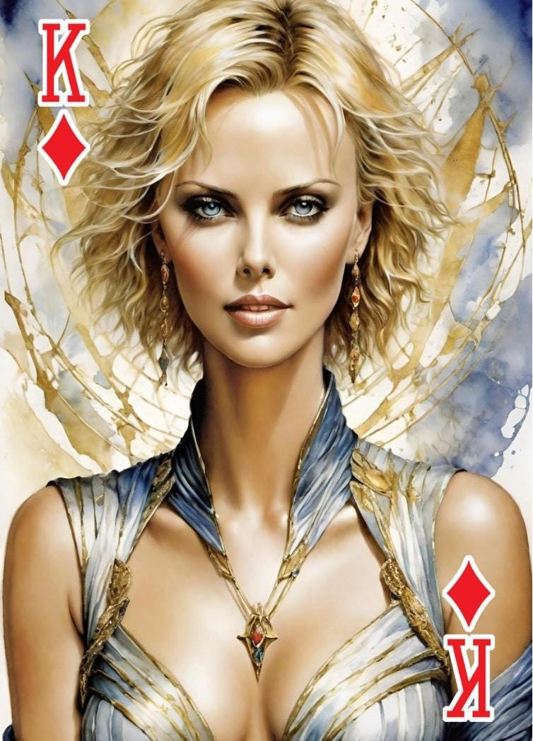 Set da collezione di 54 carte con Celebrità Leggendarie