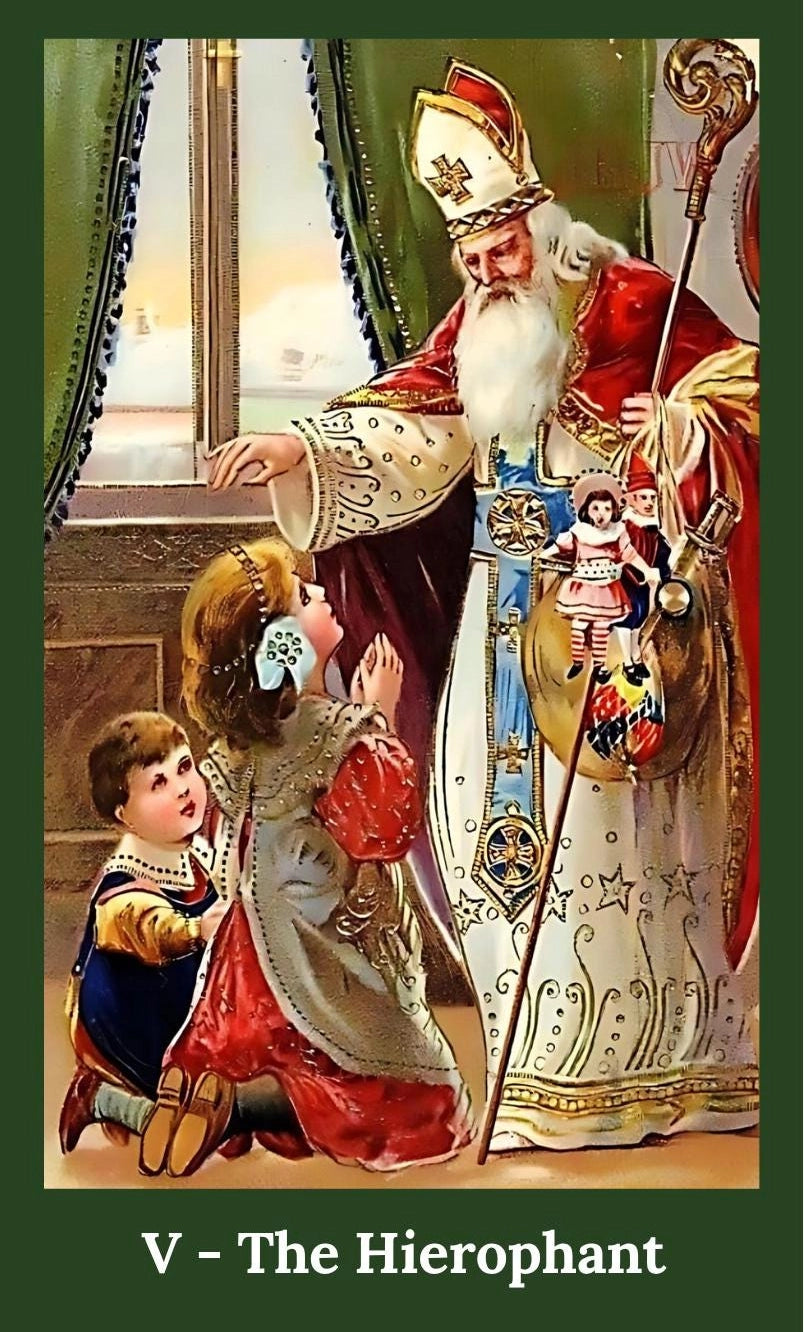 Mazzo di Tarocchi Natalizi Vintage con guida