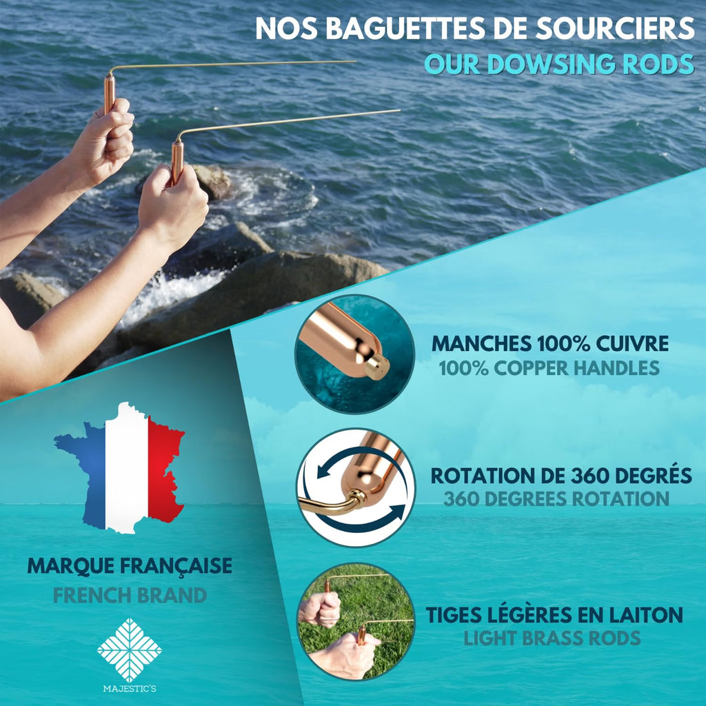 Bacchette da Rabdomante Professionali in Rame Modello Delux
