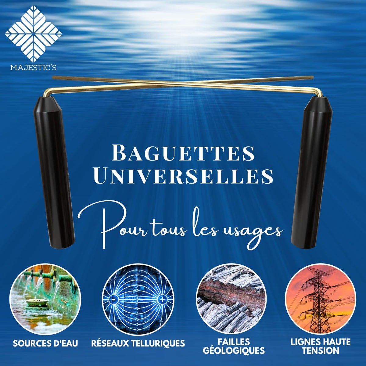 Bacchette da Rabdomante Professionali in Ottone - Modello PRESTIGE