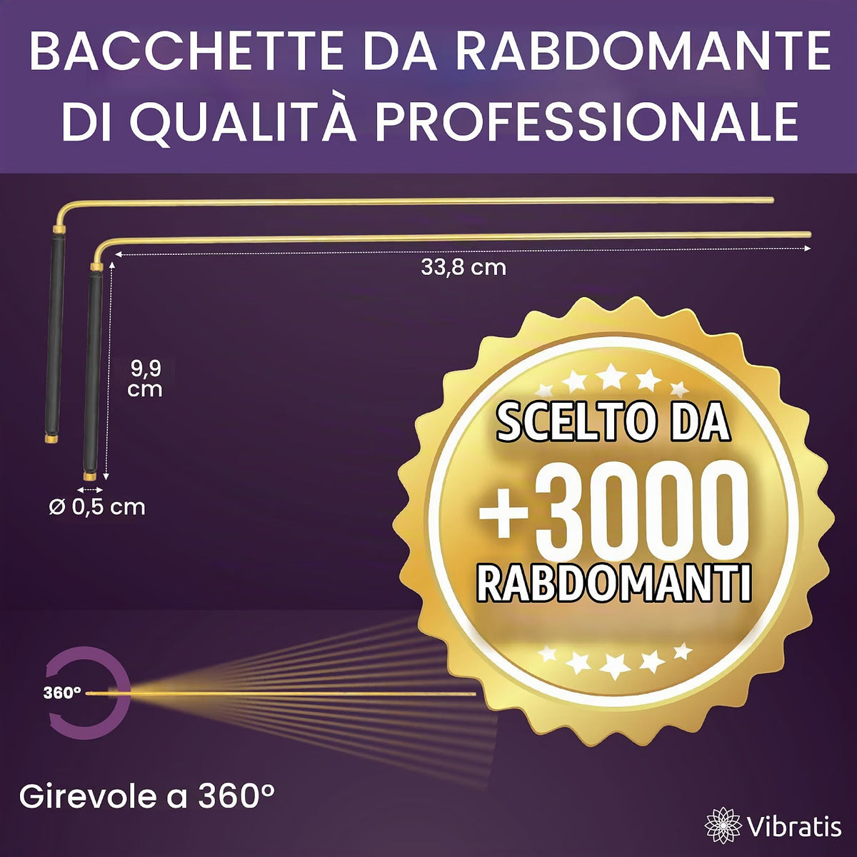 Bacchette Rabdomante Professionali in Ottone Modello Premium