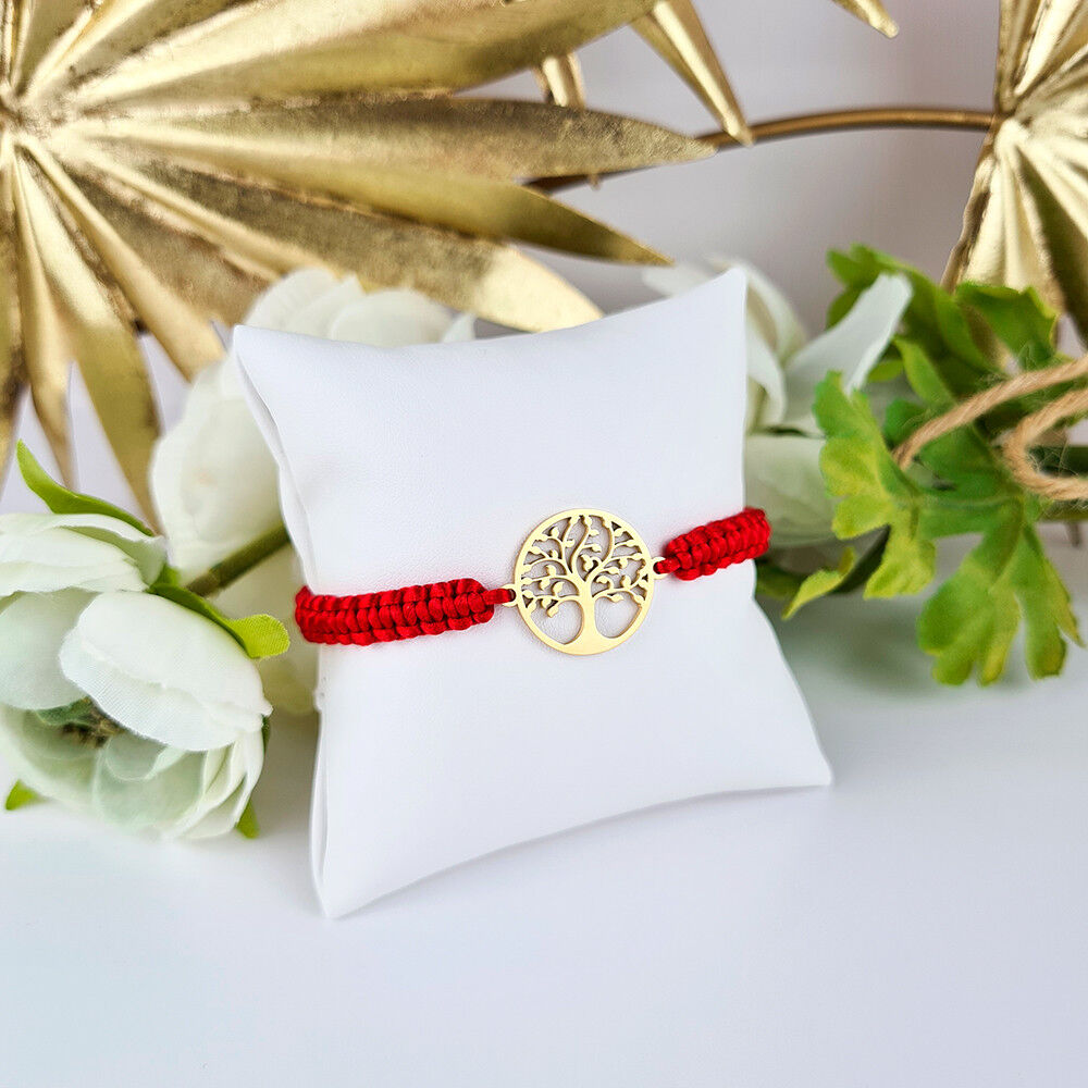 Bracciale Albero della Vita in Macramé placcato oro 18K