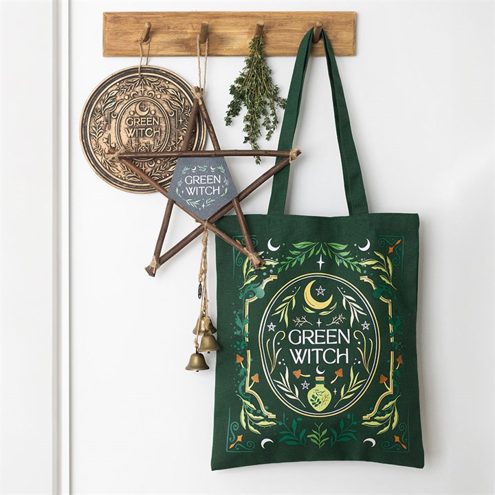 Borsa in tessuto "Green Witch"