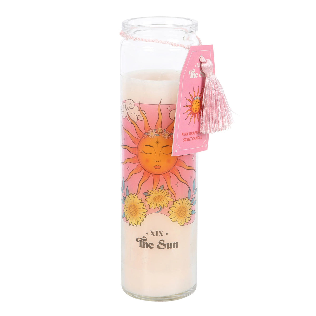 Candela profumata al Pompelmo Rosa con il Sole dei Tarocchi