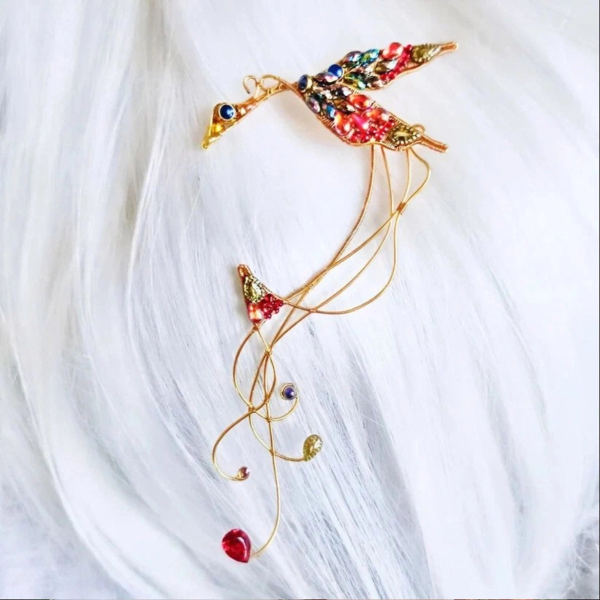 Elegante Ear Cuff a forma di Fenice