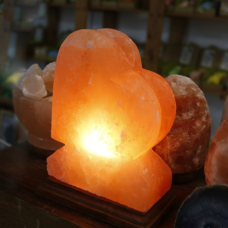 Lampada di sale dell'Himalaya a forma di Cuore