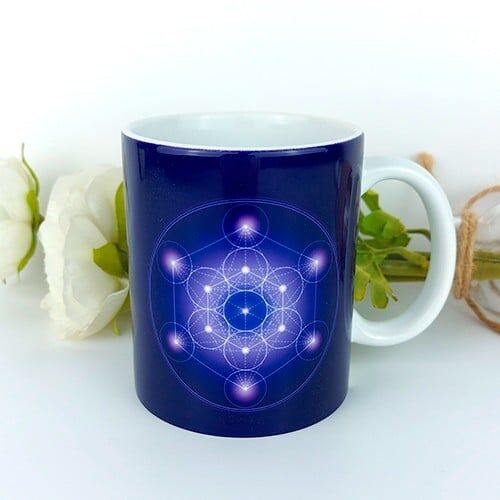 Tazza Cubo di Metatron Indaco