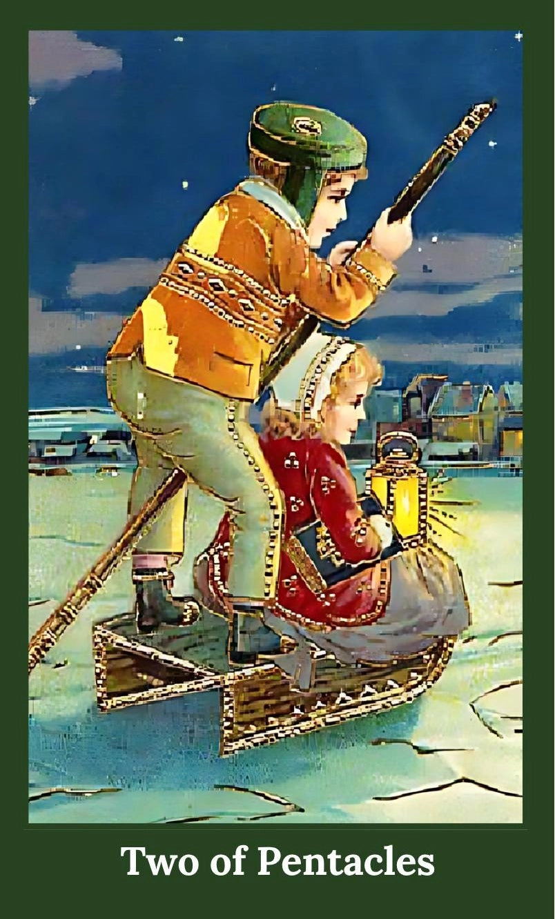 Mazzo di Tarocchi Natalizi Vintage con guida