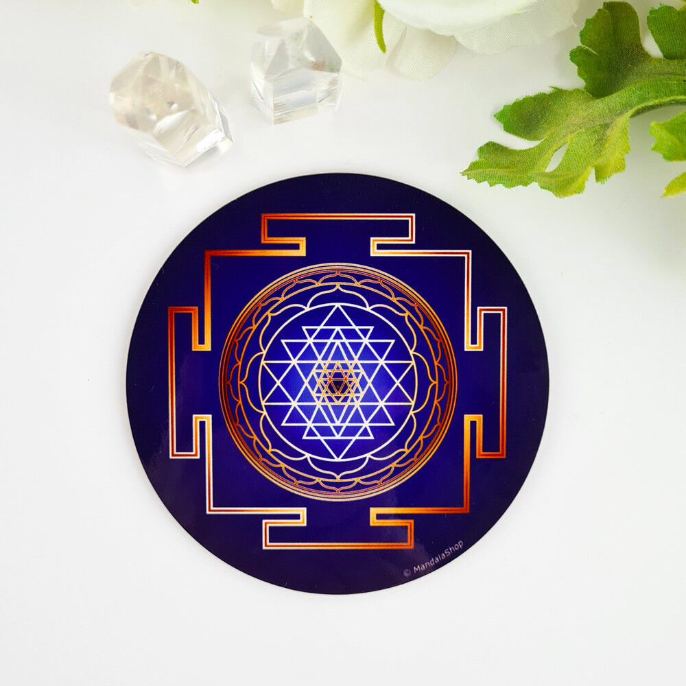 Disco Armonizzante Sri Yantra Blu