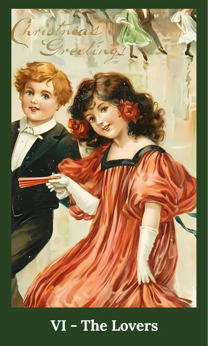 Mazzo di Tarocchi Natalizi Vintage con guida