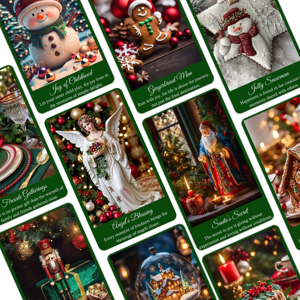 Oracolo Spirito di Natale: mazzo da 56 carte con sacchetto in velluto