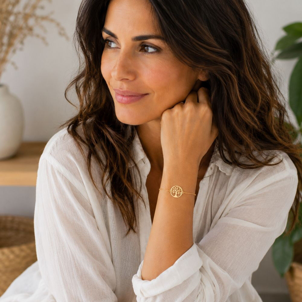 Bracciale Albero della Vita Placcato in Oro 18K