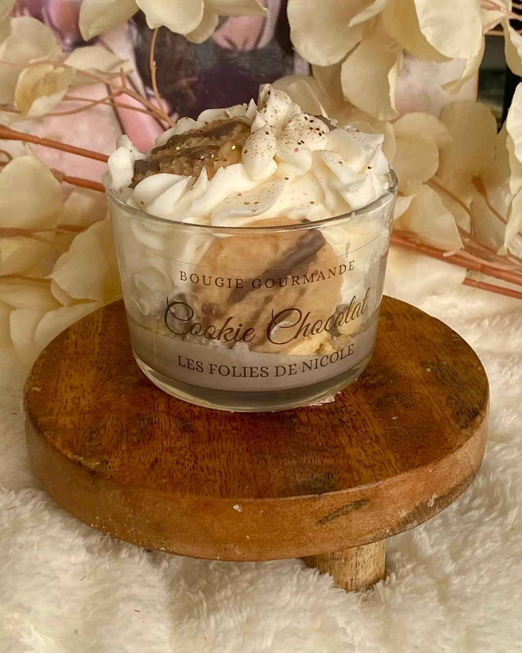 Candela gourmet con Biscotti al Cioccolato
