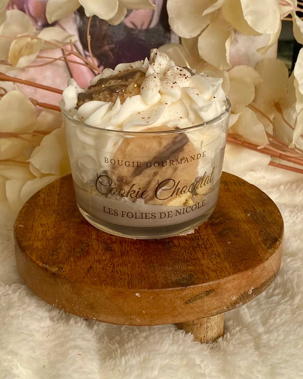 Candela gourmet con Biscotti al Cioccolato