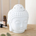 Bruciatore per olio con testa di Buddha bianca
