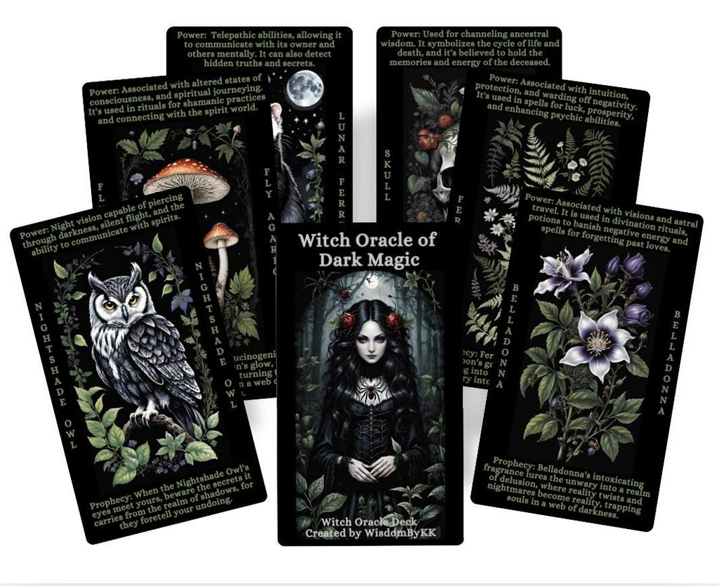 Oracolo della Strega della Magia Oscura. Carte oracolo della Stregoneria