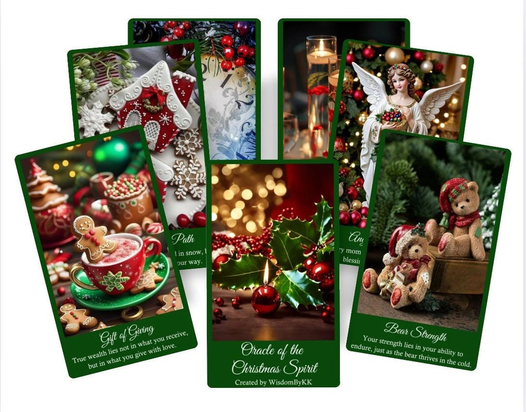 Oracolo Spirito di Natale: mazzo da 56 carte con sacchetto in velluto