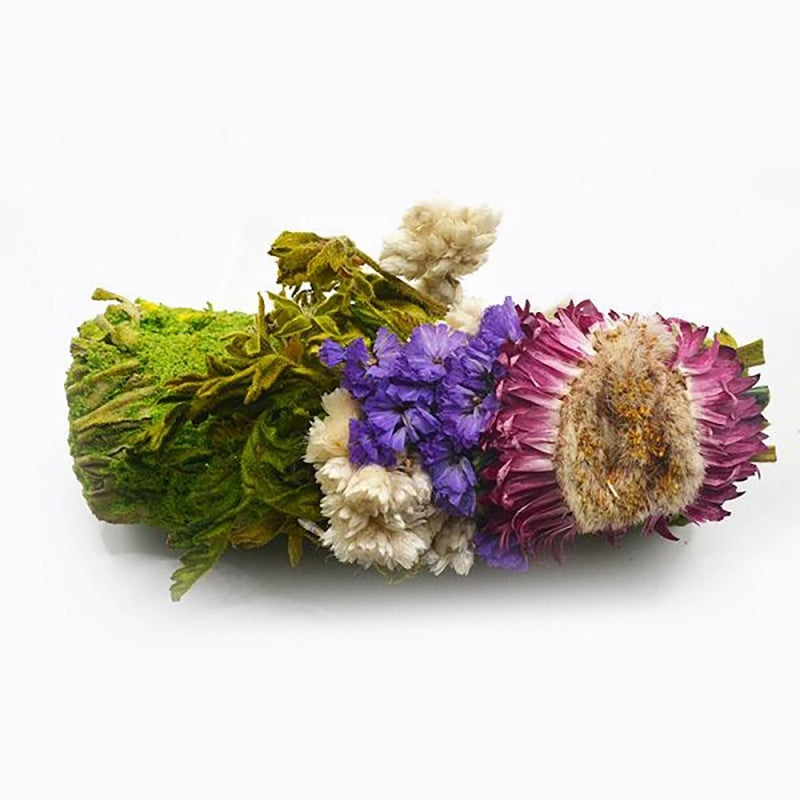 Smudge Stick di Salvia Bianca, Erba Limone, Sinuata e Verbascum