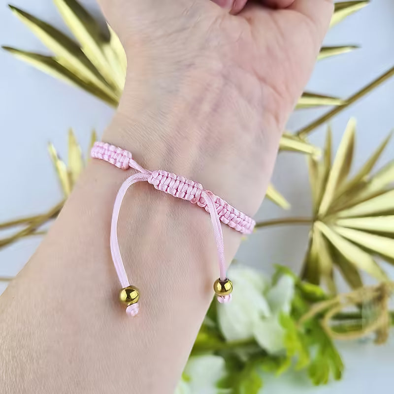 Bracciale Cubo di Metatron in Macramè placcato oro 18K