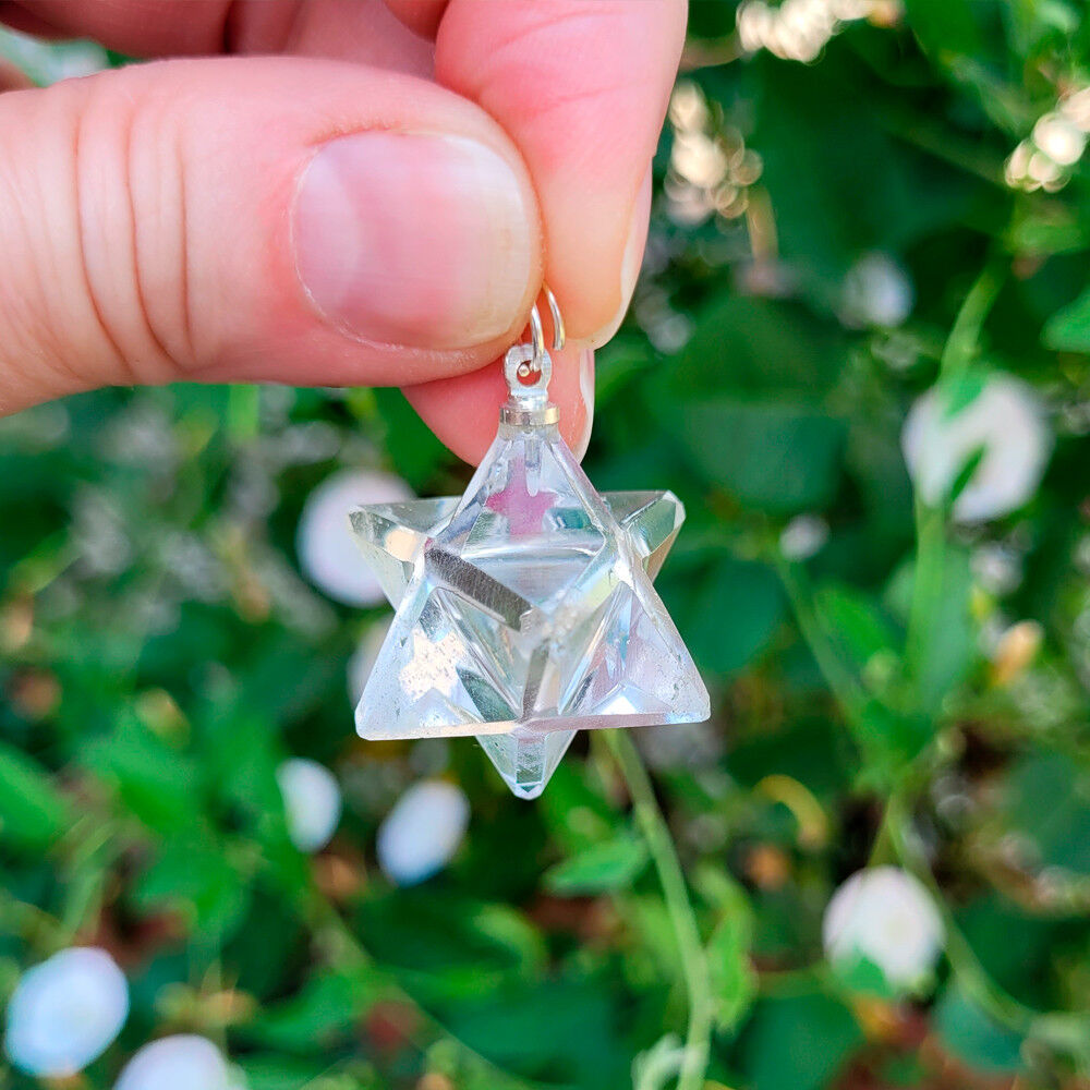 Ciondolo Merkaba in Cristallo di Rocca
