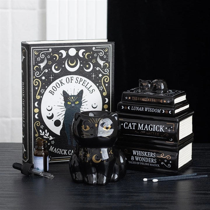 Bruciaessenze e scaldacera "Black Cat"