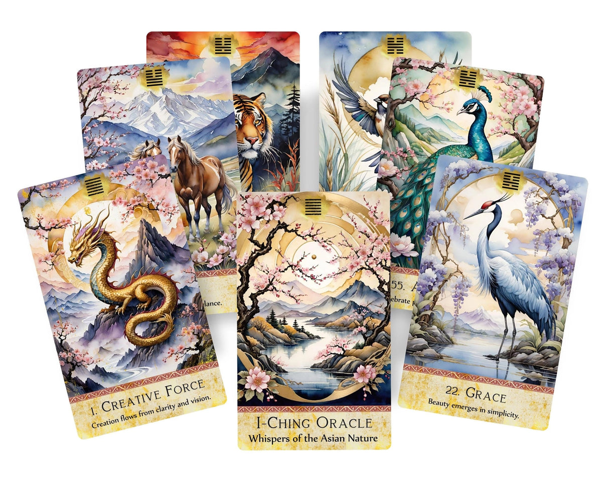 Carte oracolari dell'I Ching - Sussurri della natura asiatica