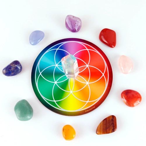 Disco Armonizzante Seme della Vita Multicolore