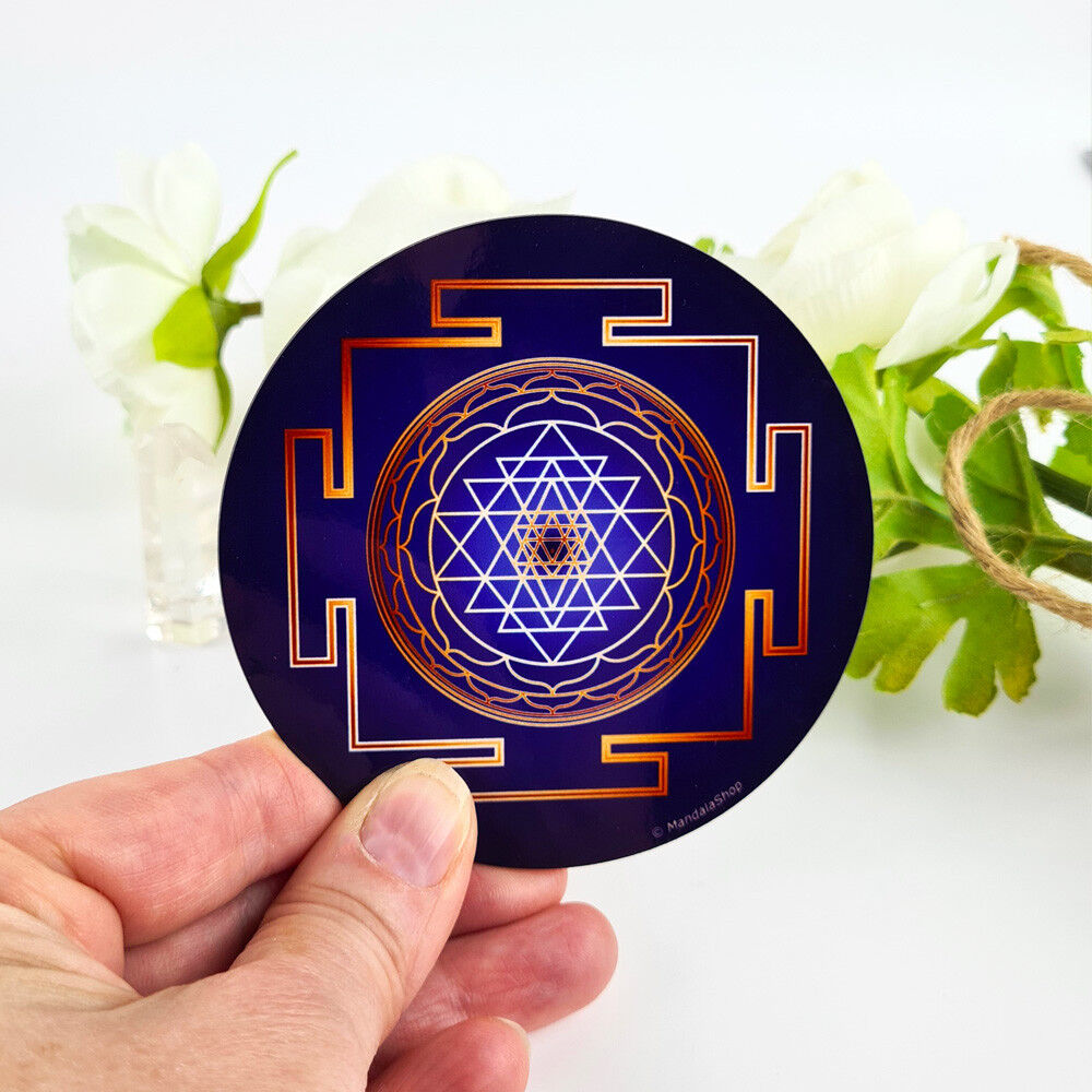 Disco Armonizzante Sri Yantra Blu