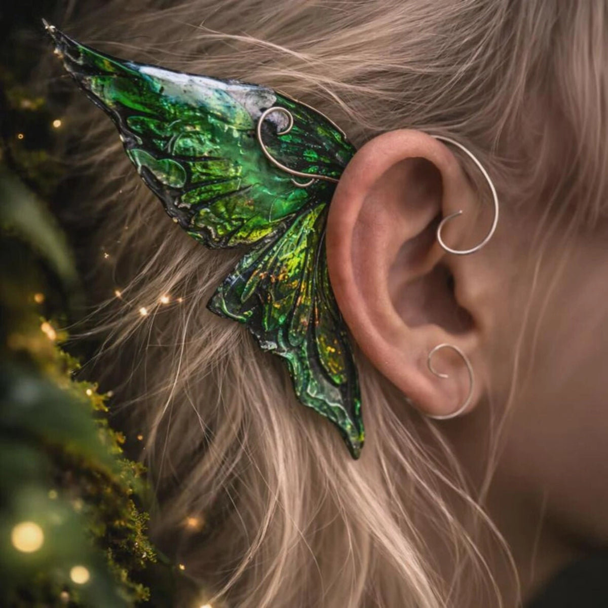 Eleganti Ear Wrap a forma di ali di farfalla elfiche