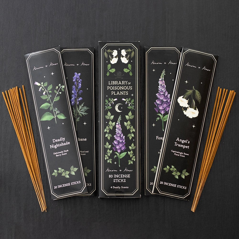 Set da 4 confezioni di bastoncini d'incenso alle Piante Velenose