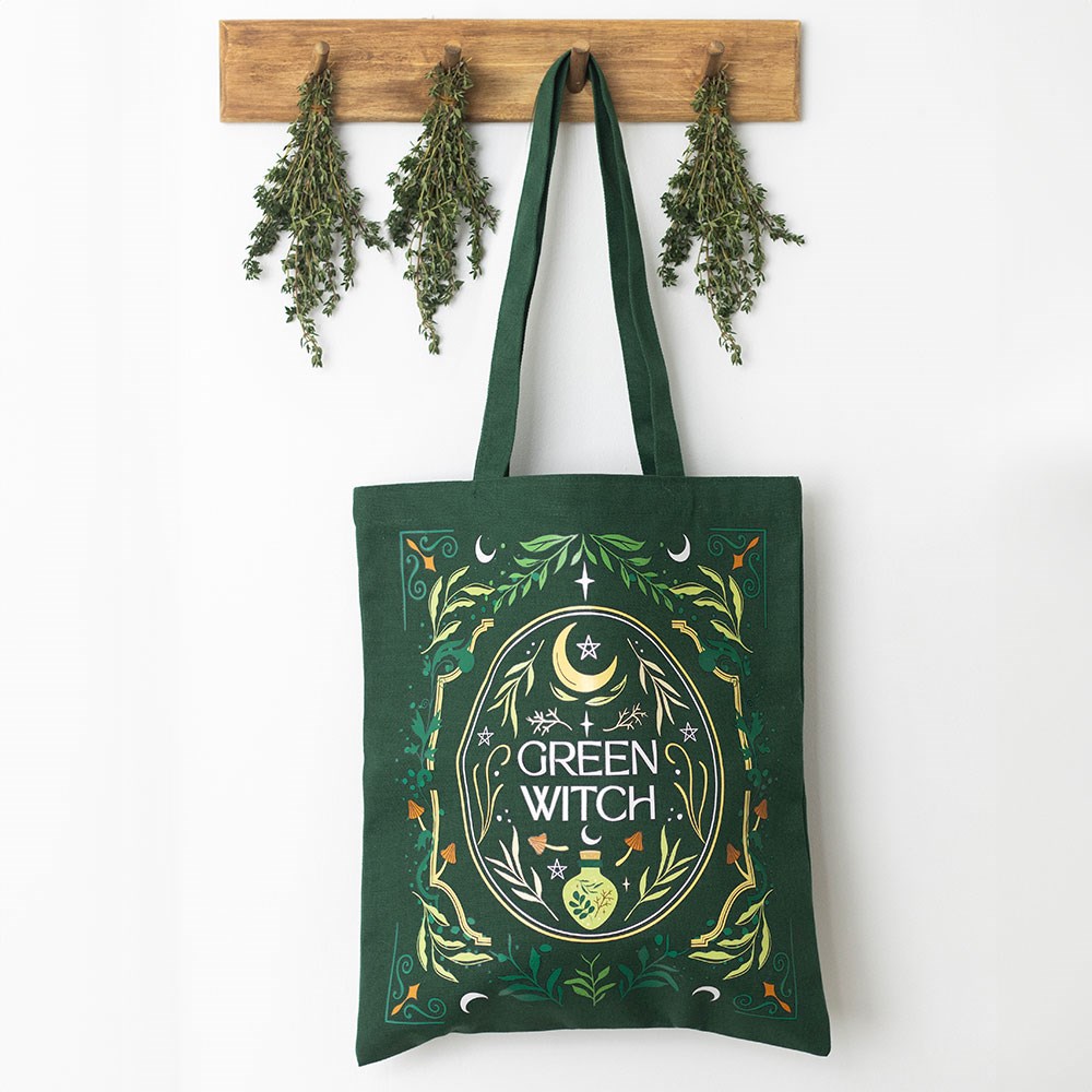 Borsa in tessuto "Green Witch"