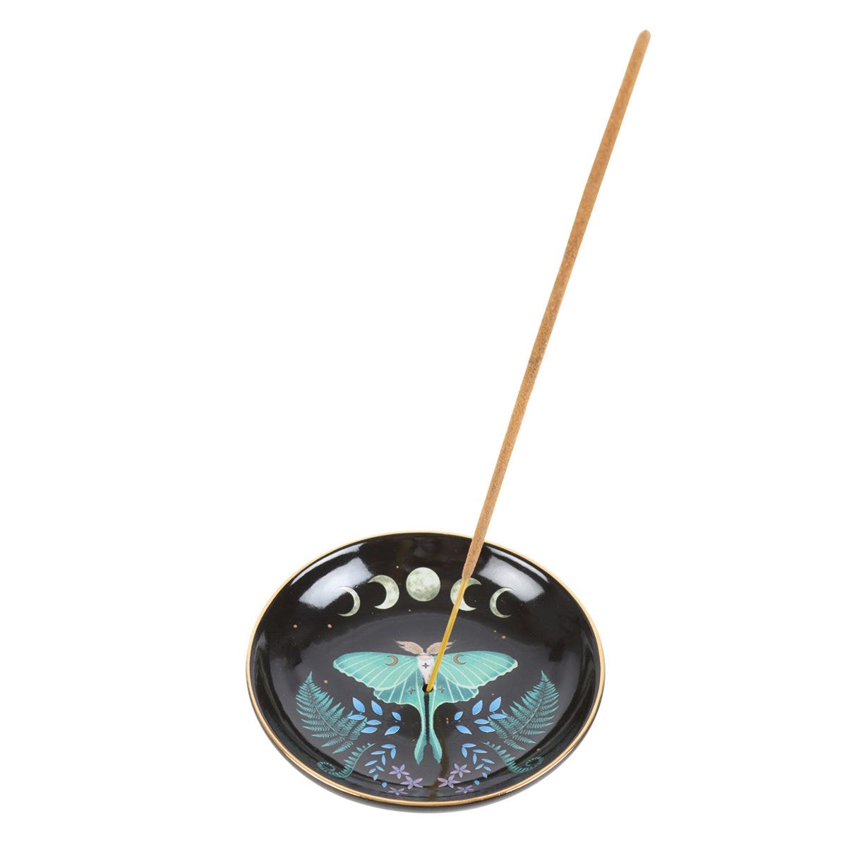 Piatto per incenso in ceramica "Luna Moth"