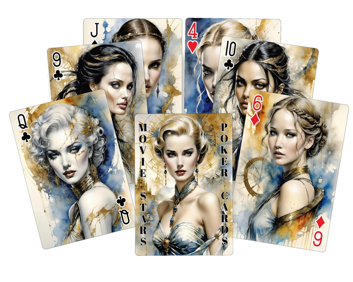 Set da collezione di 54 carte con Celebrità Leggendarie