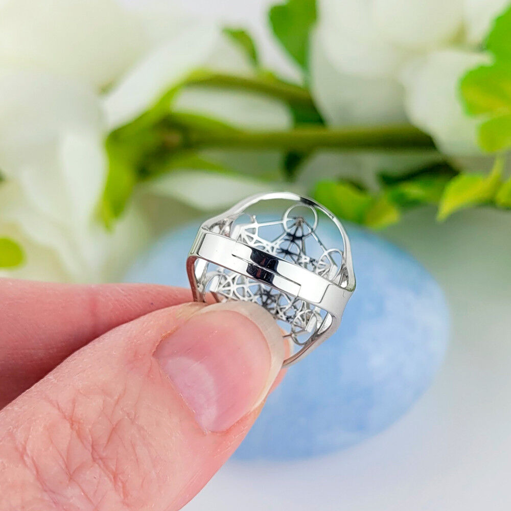 Anello Metatron Regolabile in acciaio inossidabile o placcato oro 18K